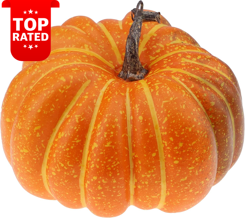20cm Artificial Flat Pumpkin Decorative Vegetable Home Decor Halloween Fall