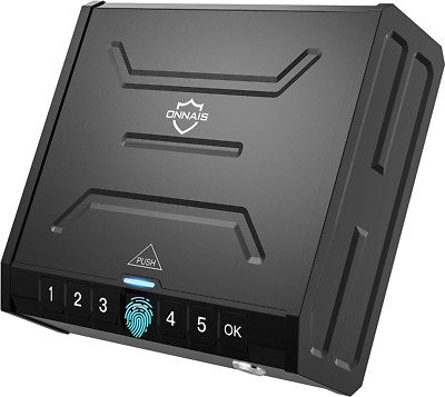 Gun Safe Box Biometric Quick Access Firearm Safety Fingerprint Lock or Key Pad