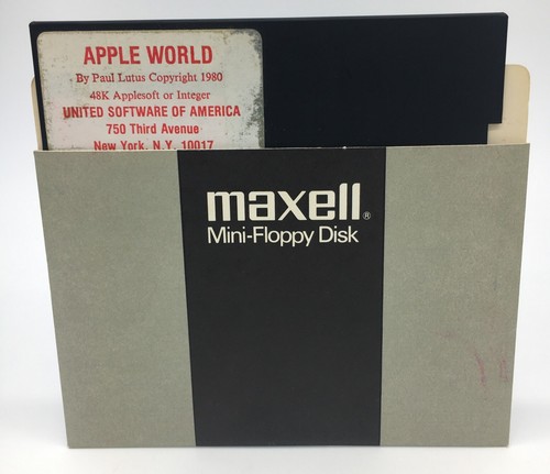 Apple World By Paul Lutus 1980 Apple II United Software Disk