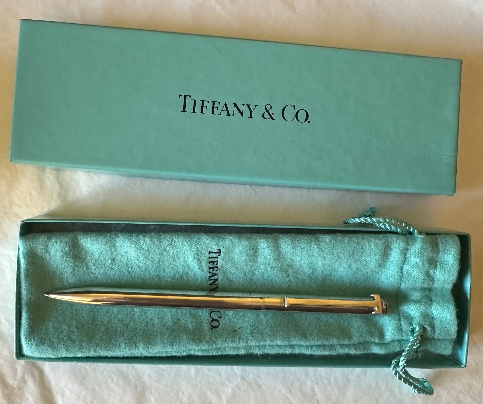 筆記具 TIFFANY & CO. Exective T-CLIP STERLING Tiffany & Co. Executive Tiffany T-clip Ballpoint Pen in