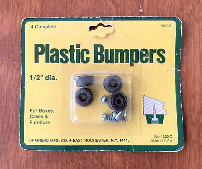 Brainerd Mfg Vintage Plastic Bumpers 1/2  Diameter Set of 4 New Old Stock