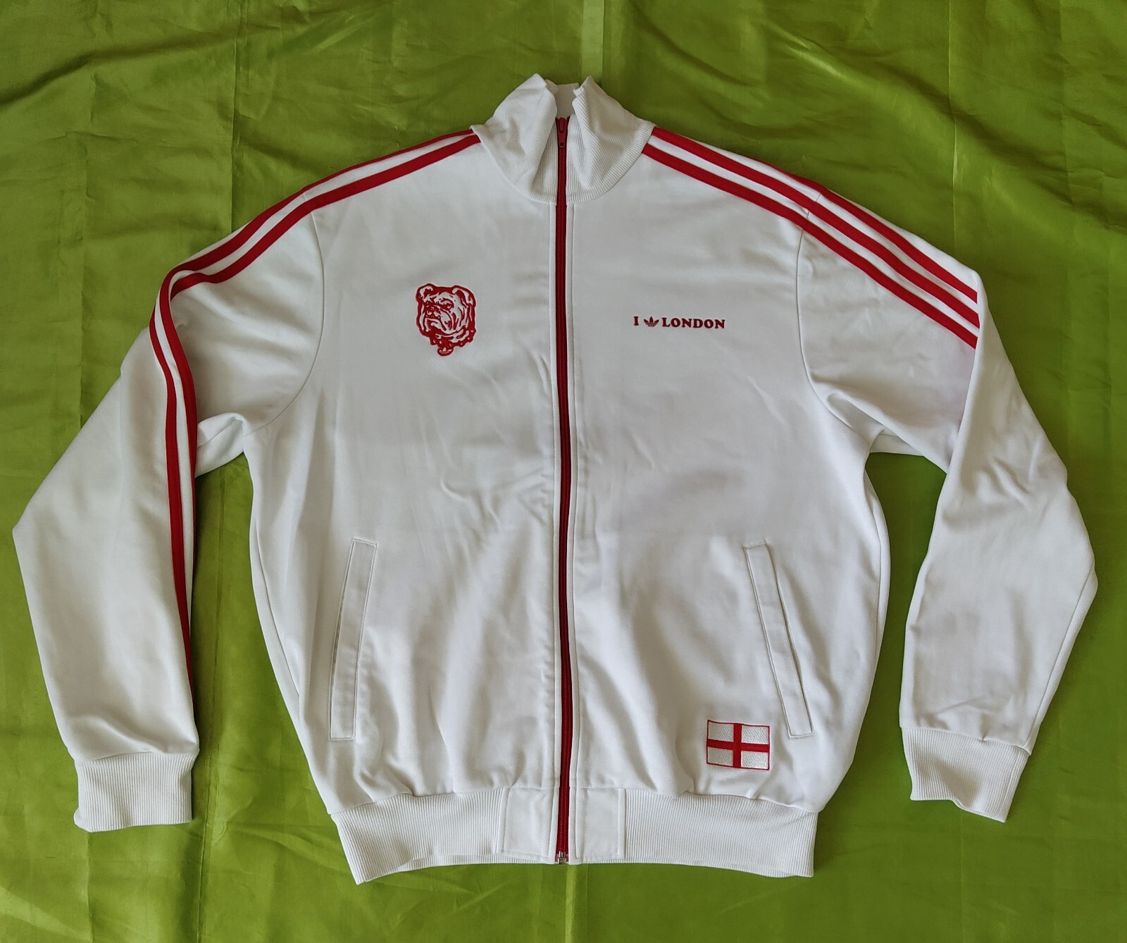 Adidas I love London England bulldog men track top jacket Adidas I love London England bulldog men track top jacket