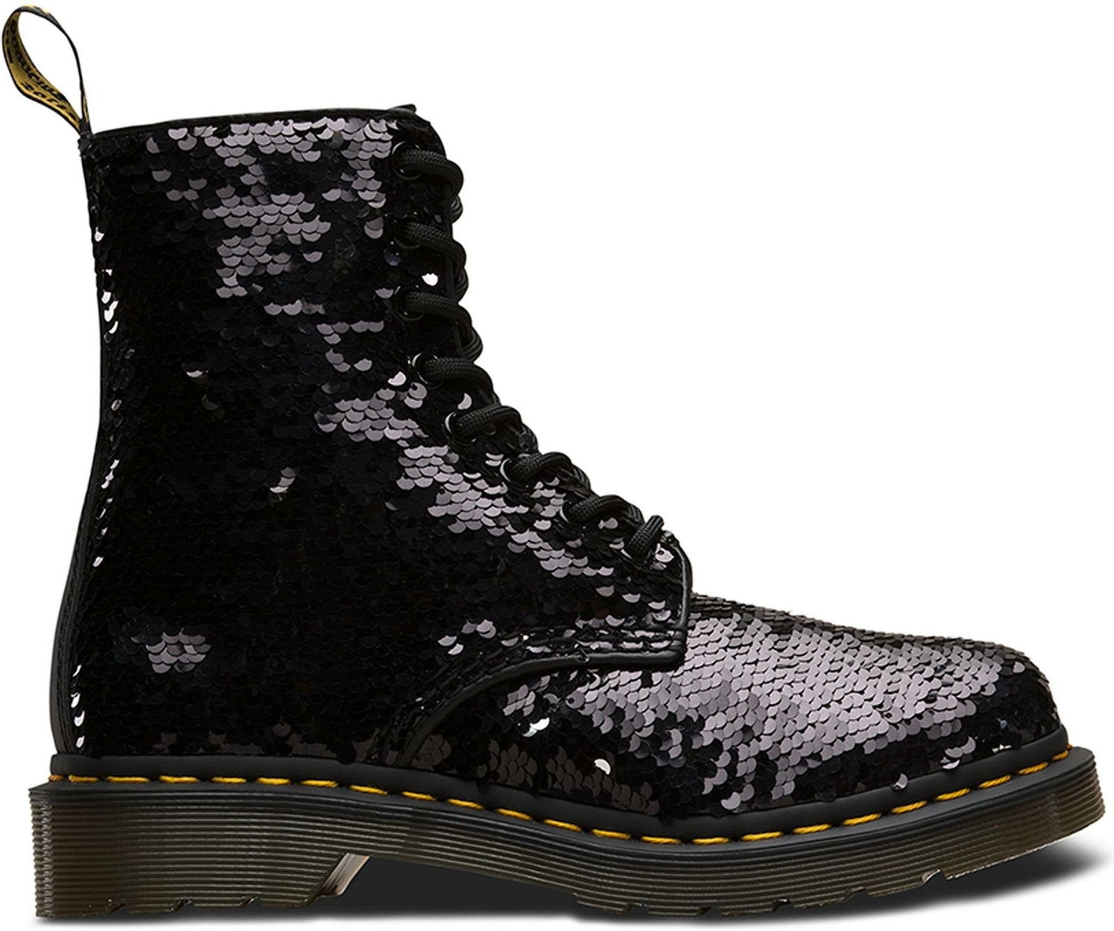 dr martens black silver