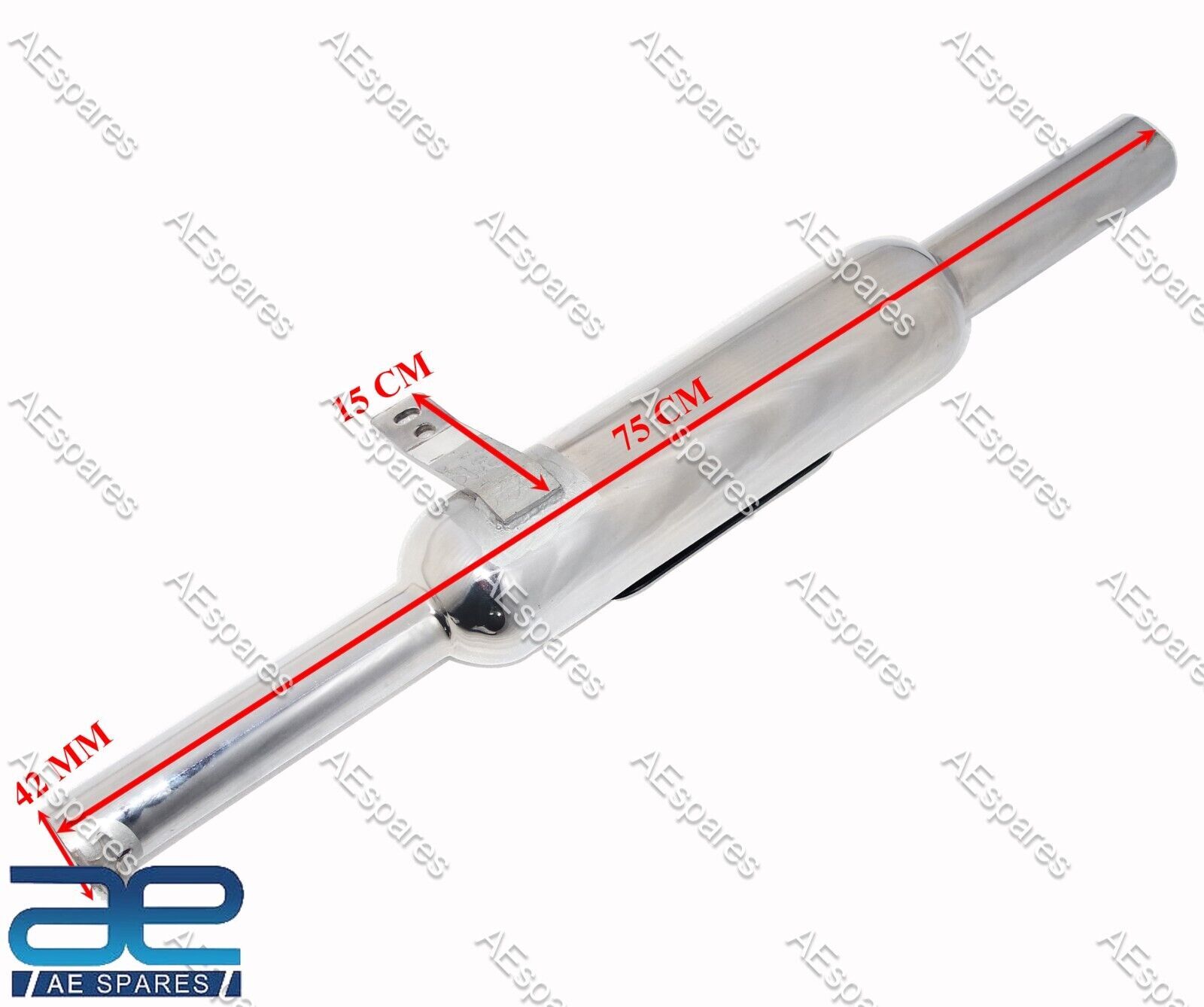 Exhaust Silencer Steel Chrome For Royal Enfield  New Classic Reborn 350 
