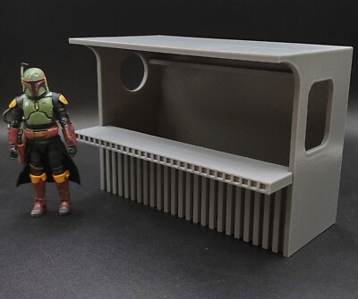 CUSTOM STAR WARS FOOD STAND/DINER SHOP for 3.75'' 1:18 FIGURE DIORAMA DISPLAY