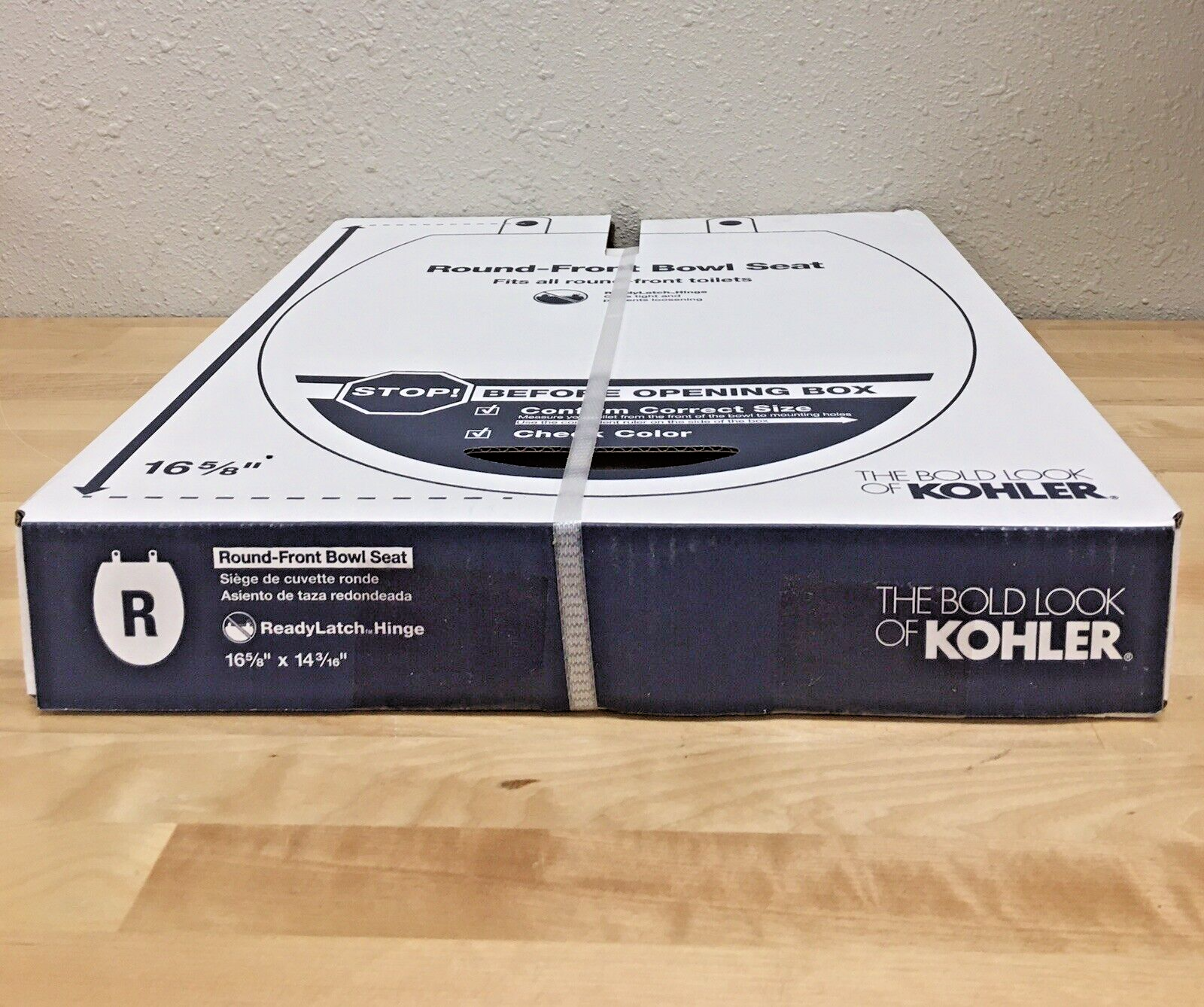 KOHLER Round Toilet Seat Lid Figure Ready Latch Front Quiet-Close