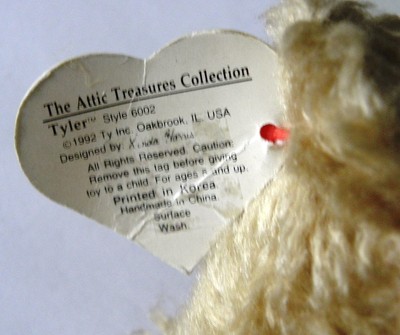 A52 TY Attic Treasures 1st gen tag Tyler  with artist signature & Emily