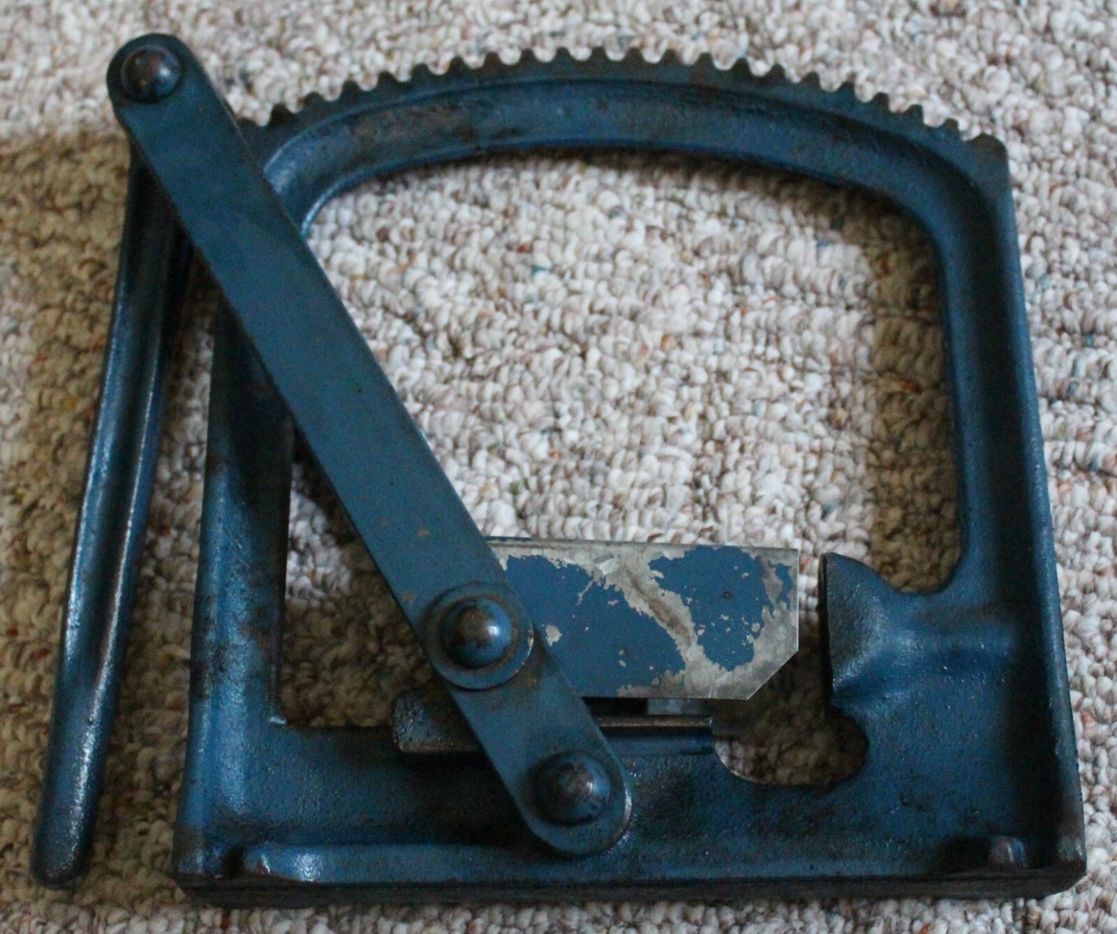 Vintage C E Potter Nut Cracker Sapulpa OKLA Blue