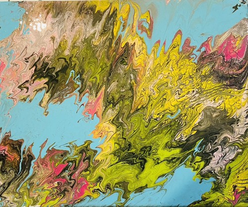 Large Acrylic Pour on canvas