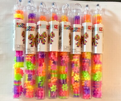 Ankyo Lot/8 Bullseye Neon Color Mini Hashtag Building Blocks 72ct ea; 576 Total