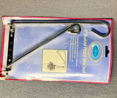 Village Green 9'' Swivel Plant Bracket Black Metal for Plants to 15'' diameter NOS