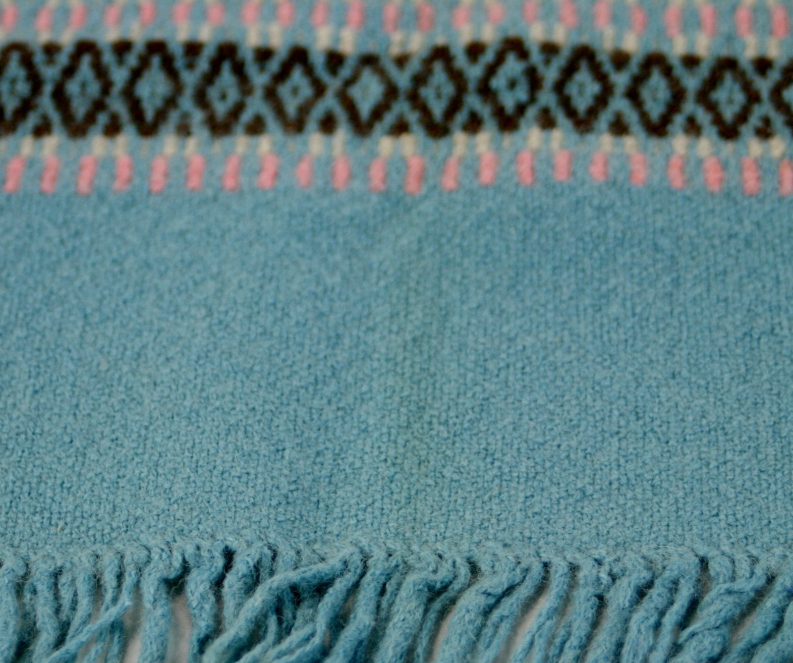 Handwoven Set of Two Wool Napkins by Jubilee Guilds of Newfoundland Blue Pink Br