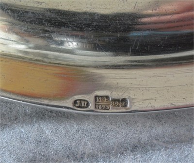 1873 Russian Sterling Silver 84 fruit desert tray Heinoin Johan St. Petersburg