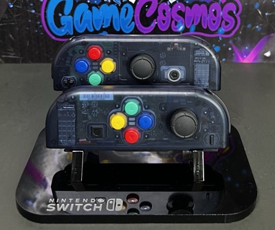 Clear Deep Blue - Colorful buttons - Custom Joycons for the Nintendo Switch