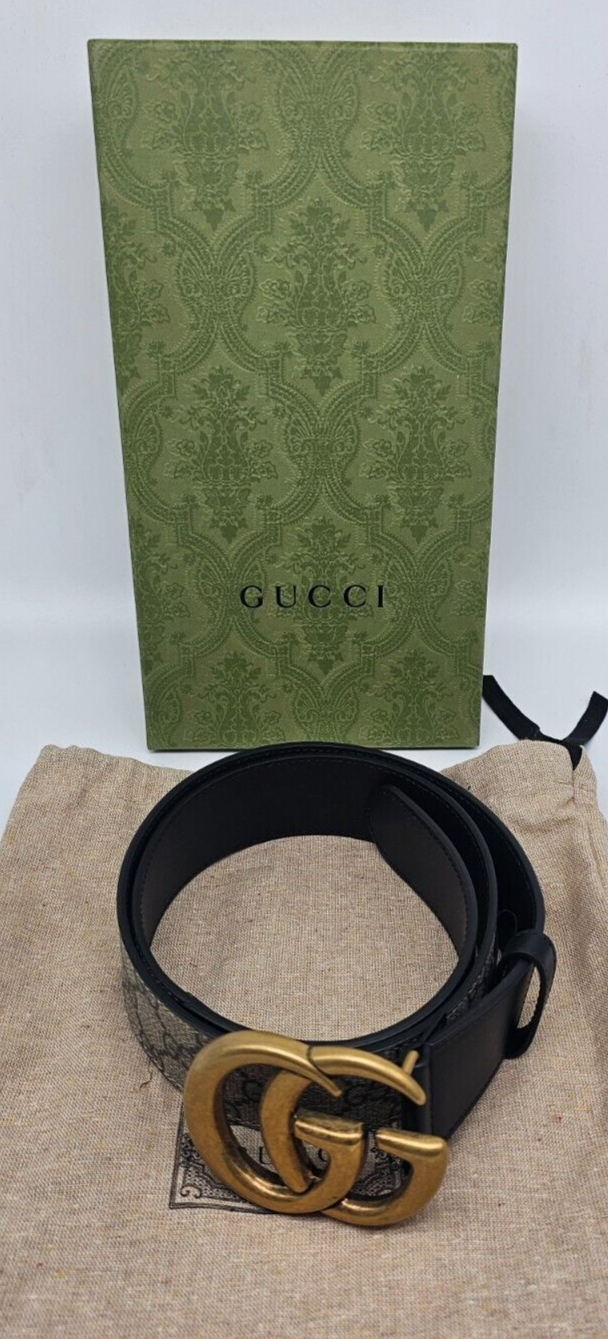GUCCI Belt Green Leather ref.355035 - Joli Closet