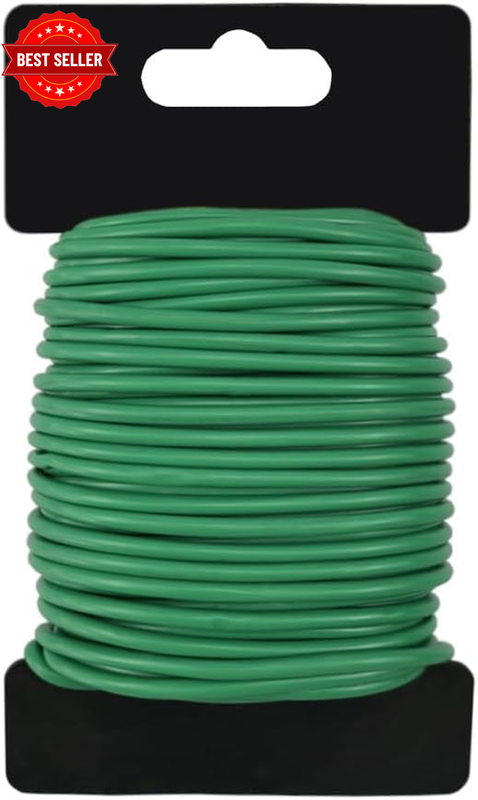 Plant Ties - 32.8Ft Soft Twist Ties Green TPR Garden Ties Supply, for Supporting