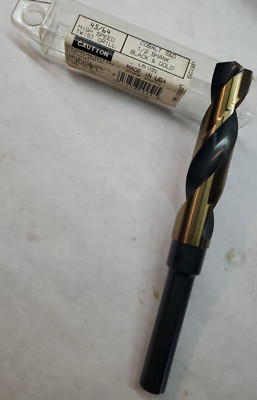 VIKING 45/64'' 135° COBALT BLK/GOLD S&D 1/2'' REDUCED SHANK DRILL 3-1/8'' FL LENGTH