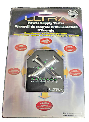 Ultra Power Supply Tester W/20-24 Pin ATX, 4/8 Pin Cpu, Sata PCI-E (OT011023-02)