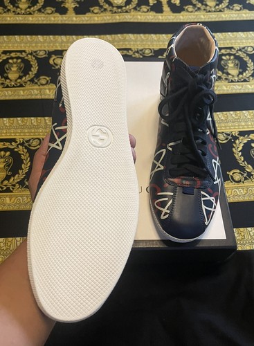 Pre-owned Gucci 100% Auth  Ghost Sneakers Apollo Limited Edition Size 36 In Blue