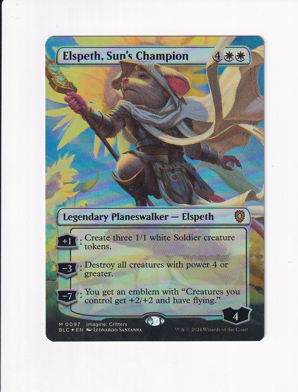 MAGIC THE GATHERING COMMANDER: BLOOMBURROW FOIL ELSPETH
