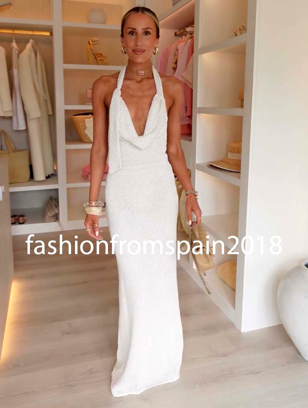 【未使用】ENOF pear skin dress ecru size2 未使用】ENOF pear skin dress ecru size1 未使用】ENOF pear