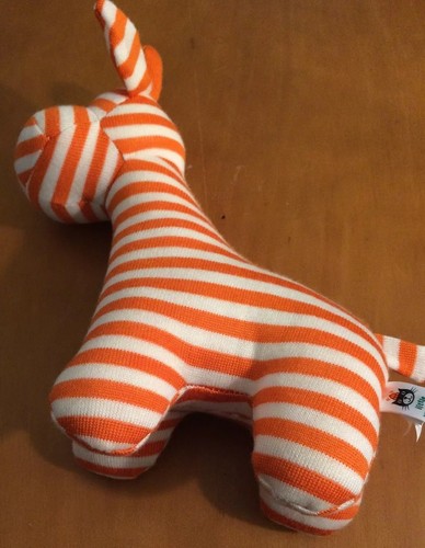 Little Jellycat London Knit Orange And White Giraffe Plush Rattle 9