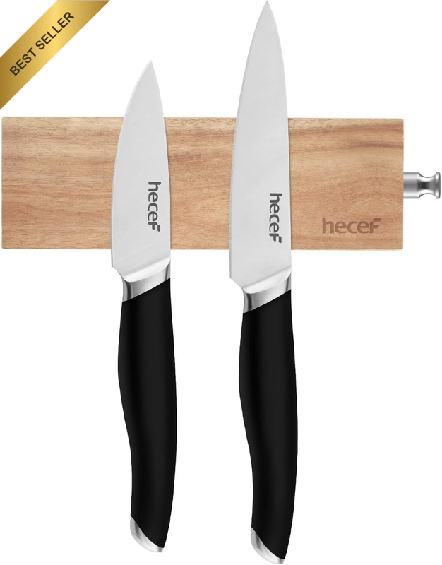 15CM Magnetic Knife Holder,Acacia Wooden Knife Strip