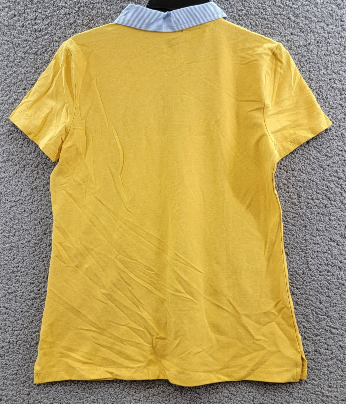 Tommy Hilfiger Striped-Collar Polo Shirt Women's S Deep Maize Short Sleeve - Picture 13 of 17