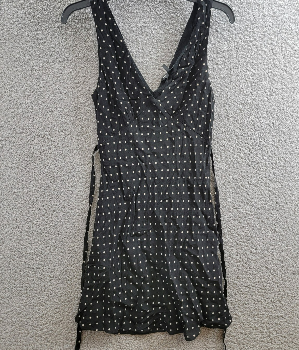 PAIGE Juanita Mini Dress Women's 2 Black/Cafe Sleeveless V-Neck Side Zip Closure - Picture 2 of 15