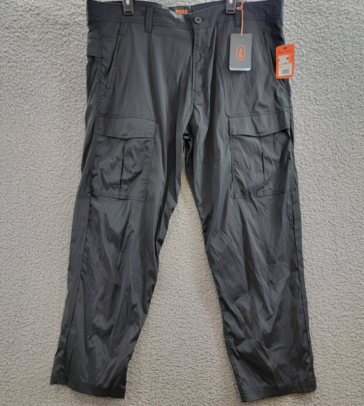 BASS OUTDOOR Regular-Fit Stretch Performance Cargo Pants Men's 42 Caviar Solid - Picture 2 of 18