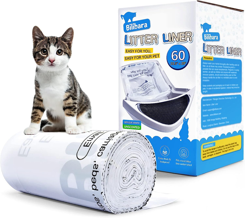 Liner Bag Compatible With Cat Litter Box 3 And 4, 60 Pack