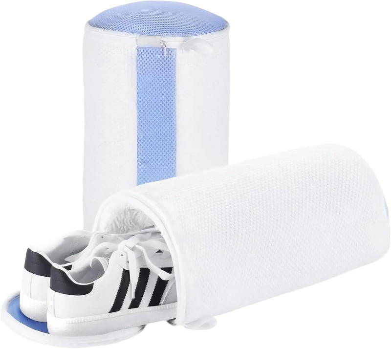 Shoe Washing Bags with Fluffy High-Density Fibers, 2-Pack Chenille Laundry Bags