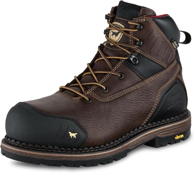 Pre-owned Irish Setter , Edgerton Xd, Men's, 6", Waterproof, Soft Toe, Work Boot In Brown