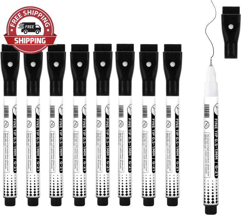 Ultra Fine Tip Magnetic Dry Erase Markers, 0.7Mm Super Fine Tip, Whiteboard Mark