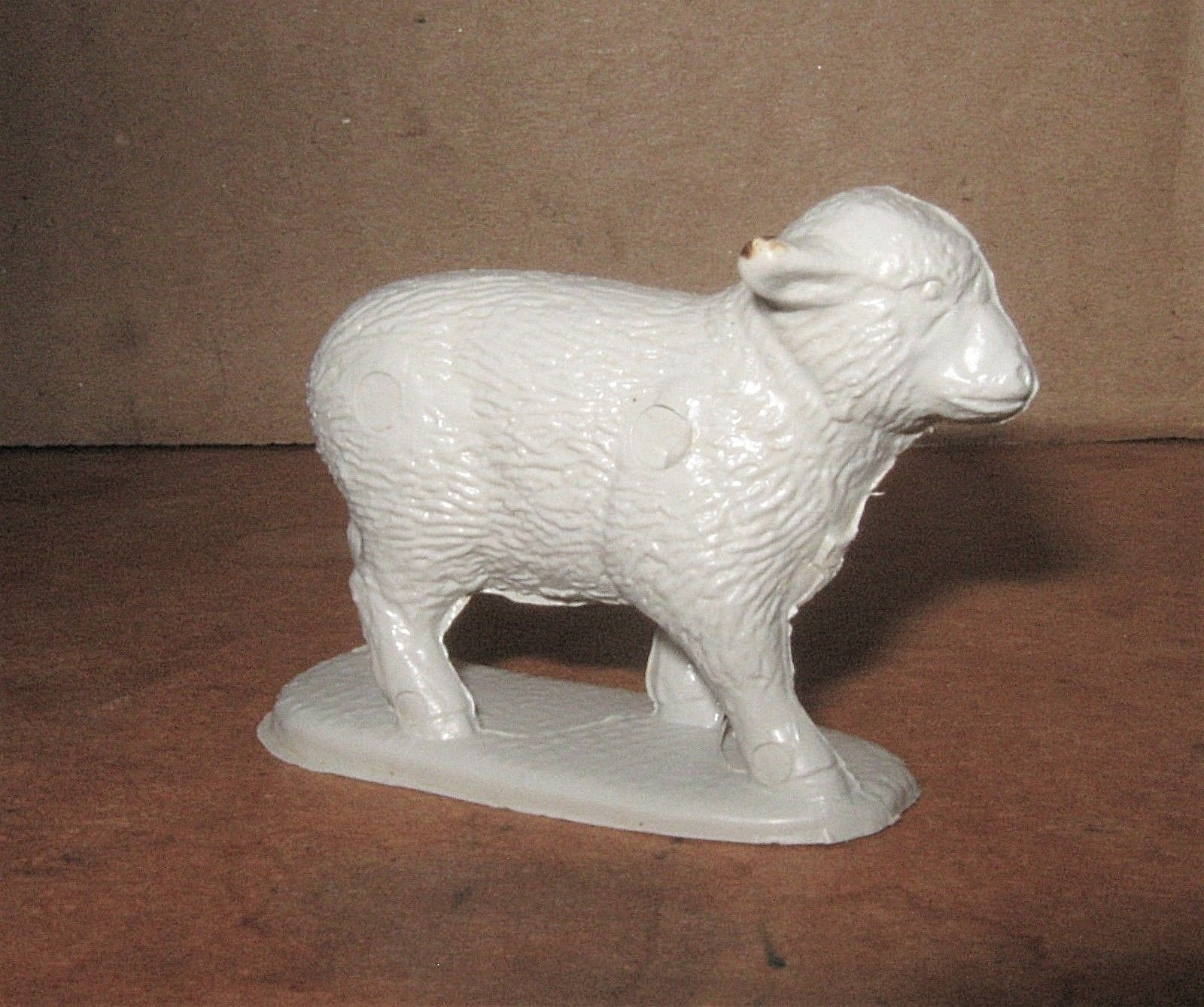 Vintage 1950s Marx Ohio Art Auburn Rubber Vinyl Farm Playset Gray EWE SHEEP