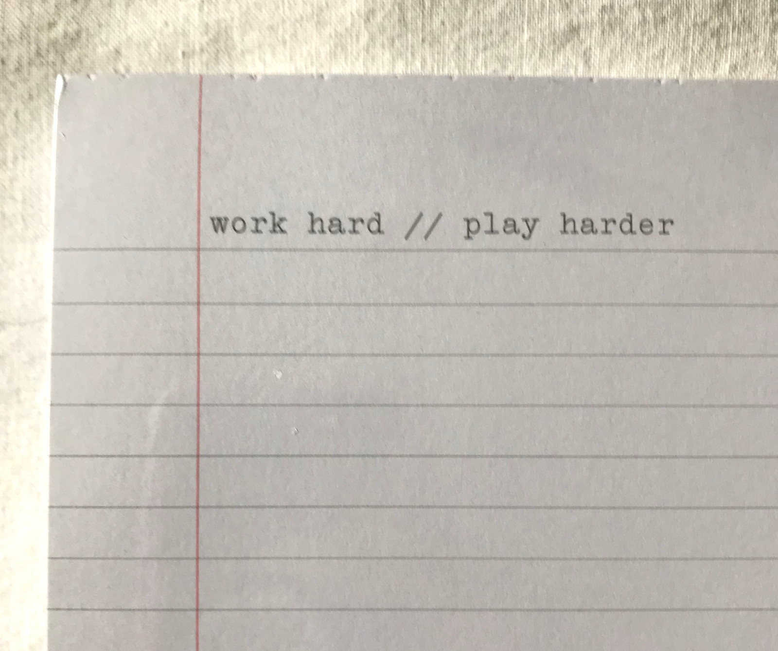 Roobee by Mara-Mi Magnetic Notepad WORK HARD PLAY HARDER 100 Sheets 5.5