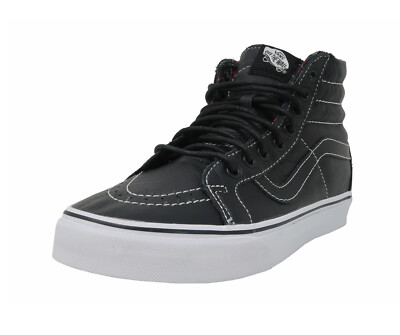 VANS SK8 Hi Reissue Leather Black White Big Kids Girls Boys