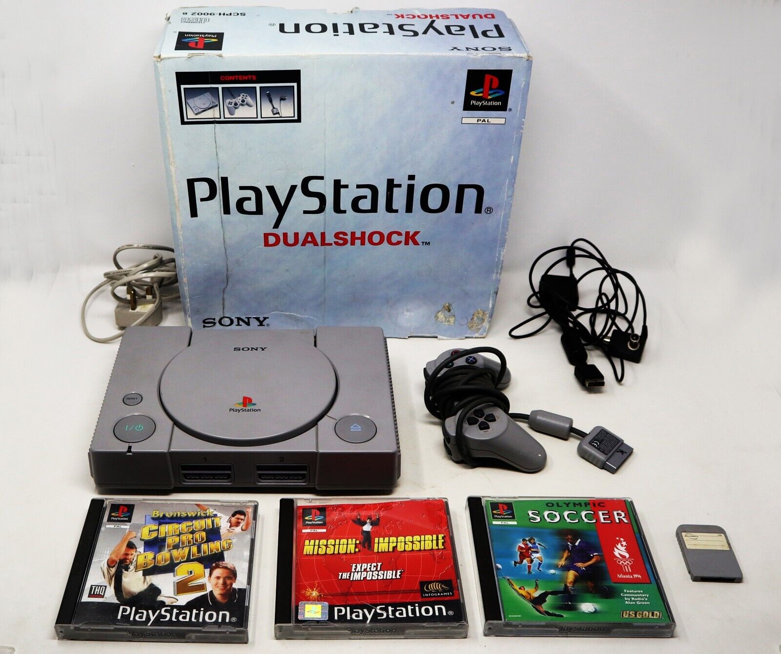 VINTAGE SONY PLAYSTATION 1 PS1 PAL DUAL SHOCK CONSOLE BOXED VINTAGE SONY PLAYSTATION 1 PS1 PAL DUAL SHOCK CONSOLE BOXED