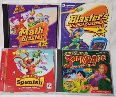 Math Blaster Virtual Classroom 3rd Grade Clue Finder Jumpstart Spanish PC Lot 4