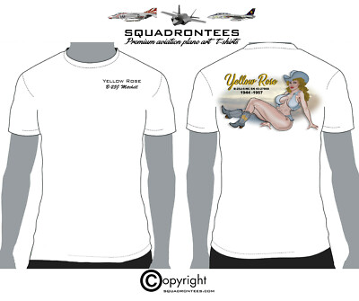 B-25 Yellow Rose - Premium Plane Art Squadron T-Shirt