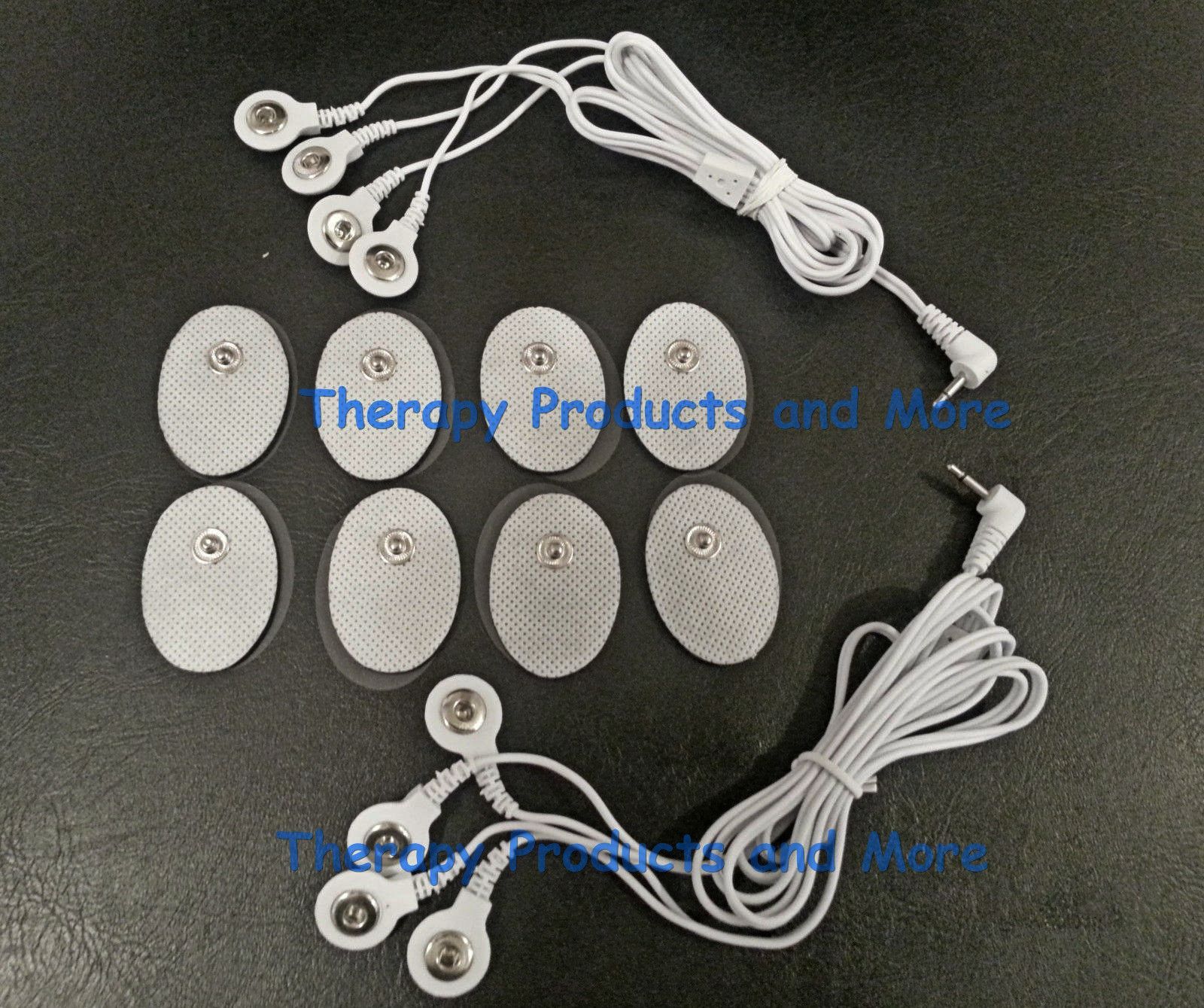 2 ELECTRODE LEAD WIRE 4-WAY CABLES(2.5mm Plug) +8 PADS FOR PIN...