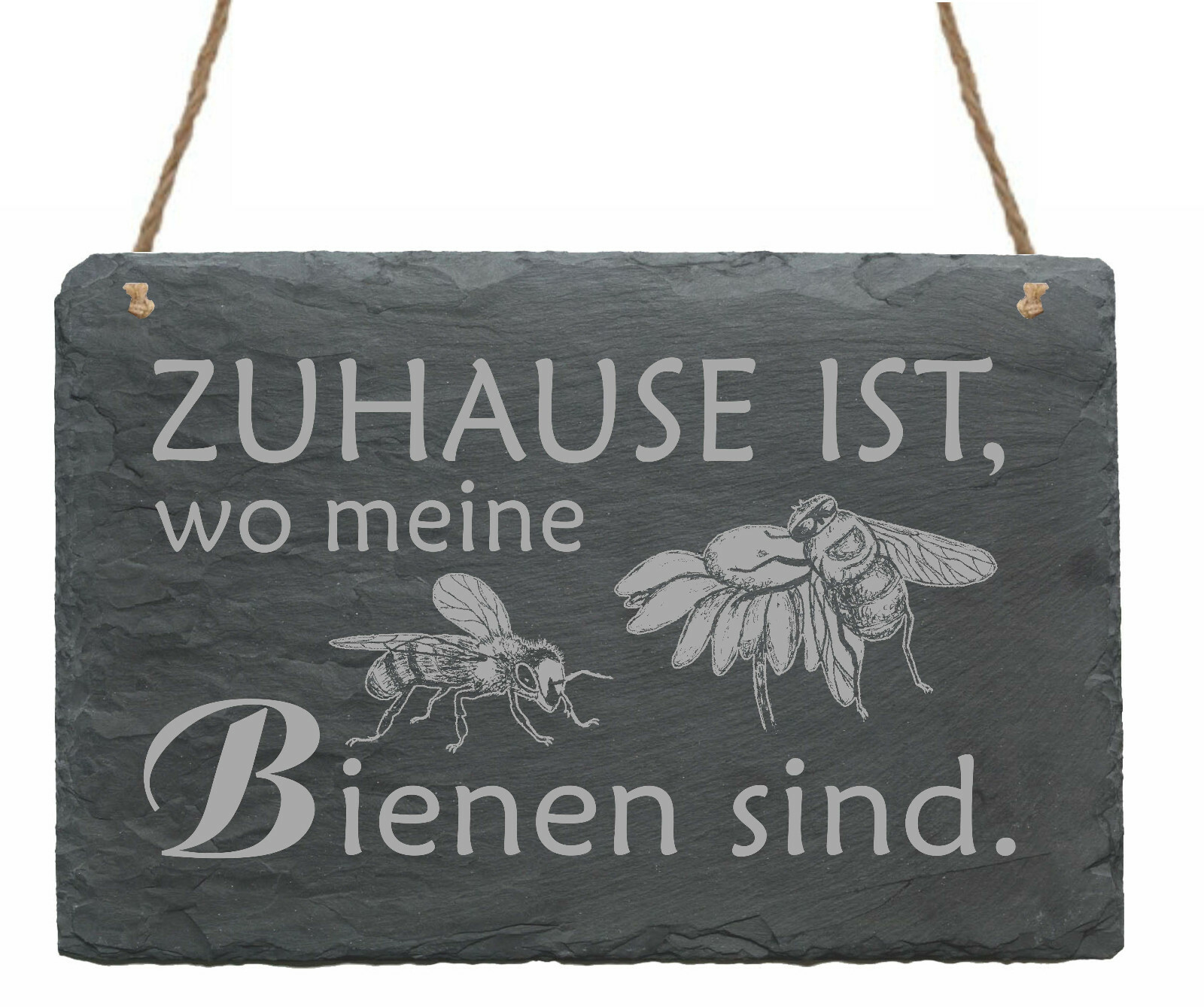 Schiefertafel „Zuhause Ist Wo Meine Hühner Sind“ – 22x16 Cm, Mit Huhn-Motiv, Wetterfest