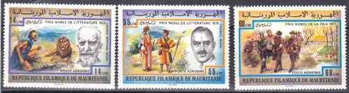 Timbres Prix Nobel Mauritanie Pa178/180 ** (74483fg)