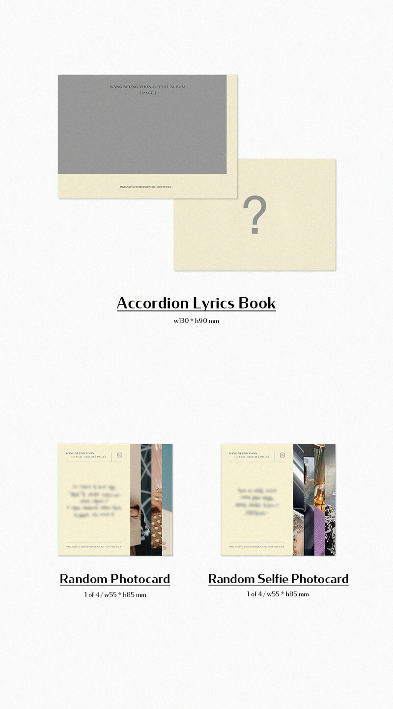 WINNER KANG SEUNG YOON 1st FULL ALBUM PAGE EPILOGUE CD+Photo