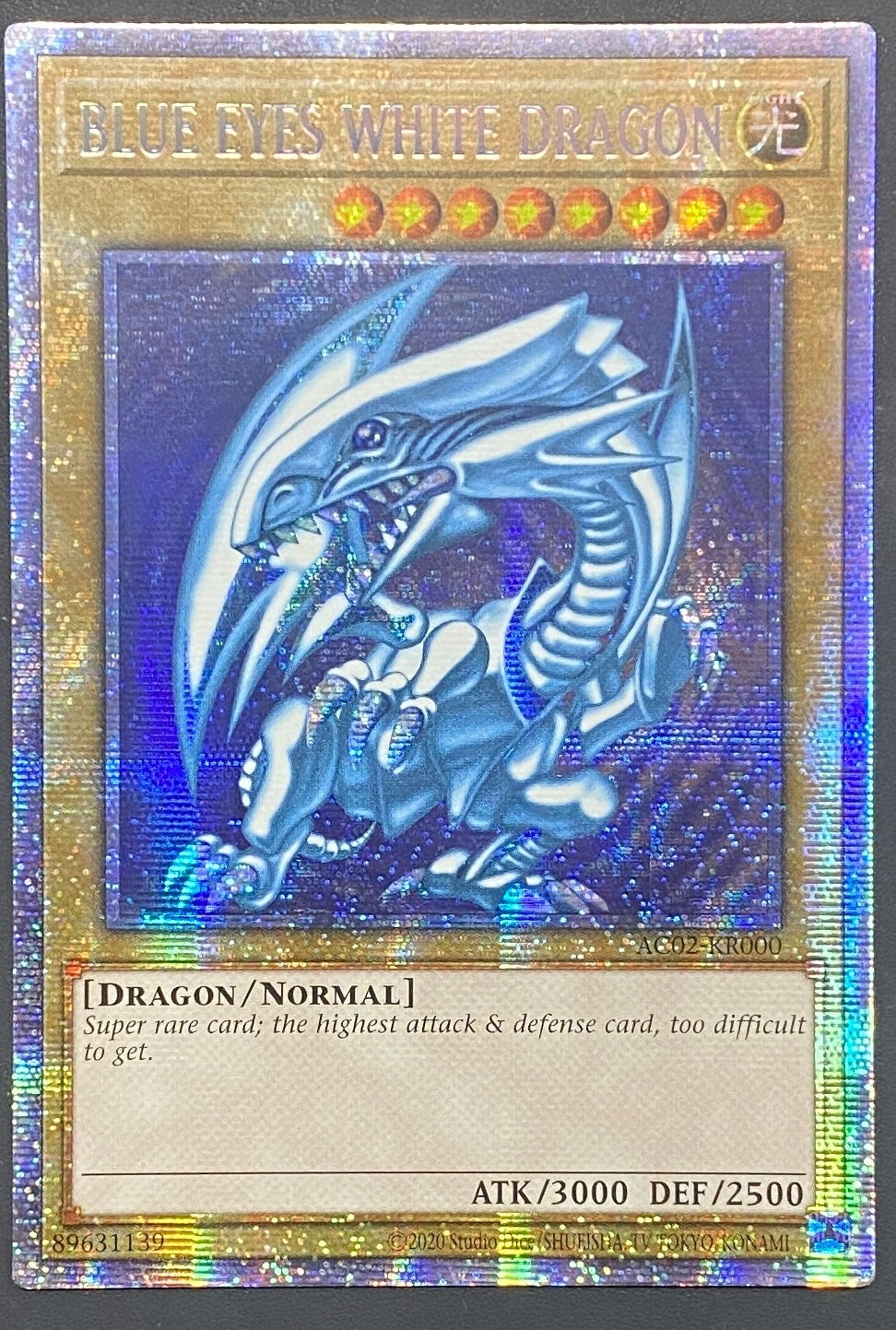 遊戯王　LEGEND OF BLUE EYES WHITE DRAGON YuGiOh Blue Eyes White Dragon 25th Anniversary Legendary