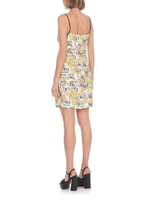 Pre-owned Versace Jeans Couture Dress In White
