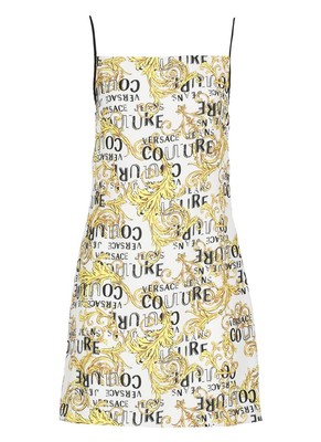 Pre-owned Versace Jeans Couture Dress In White