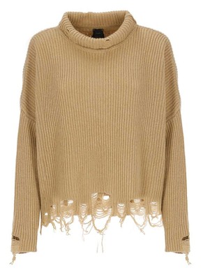 Pre-owned Pinko Wool Sweater In Beige