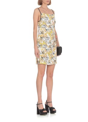 Pre-owned Versace Jeans Couture Dress In White