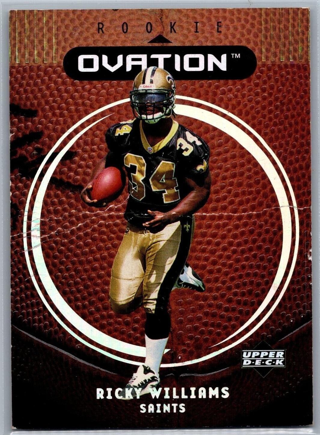 1999 Upper Deck Ovation - Rookie Ovation Ricky Williams #65 Standing ...